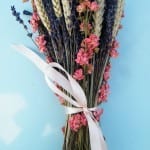 dried lavender delphinium wheat bouquet