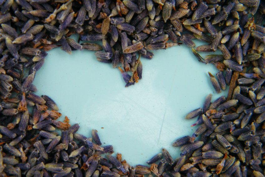 dried lavender heart